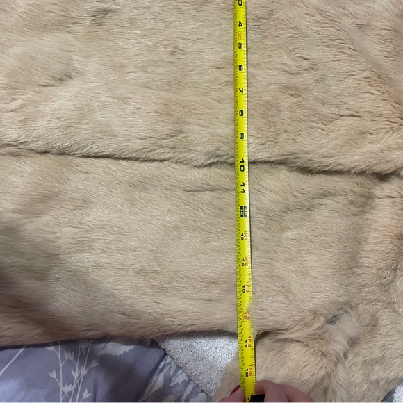 Women's vintage rabbit Fur Coat - Tan - Picture 10 of 15
